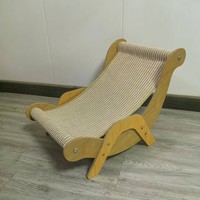 Bois écologique chat planche à gratter inclinable quatre saisons universel muet chat nid intégré résistant aux rayures grand chat