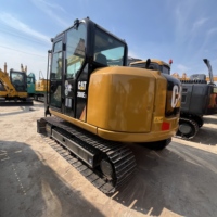 Excavatrice hydraulique 308E2 haute performance d'occasion, 8 tonnes, compacte, pour le creusement de fossés et l'aménagement paysager