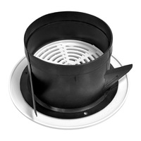 En stock, diffuseur d'air annulaire en ABS moulé par injection, sortie de ventilation ronde, diffuseur d'air blanc, diffuseur de ventilation de climatisation