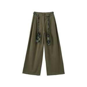 <span class=keywords><strong>Pantalon</strong></span> cargo <span class=keywords><strong>beige</strong></span> <span class=keywords><strong>taille</strong></span> mi-<span class=keywords><strong>haute</strong></span> pour <span class=keywords><strong>femme</strong></span>, coupe large et décontractée, style streetwear, en tissu Oxford 100 % coton écologique - Product Image 5