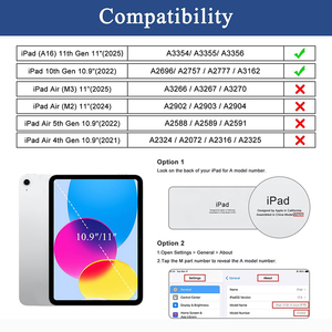 Étui pliable pour iPad 11e génération 11 pouces 2025 et iPad 10e génération 10,9 pouces 2022 avec support pour stylet, étui pour <span class=keywords><strong>tablette</strong></span> - Product Image 2