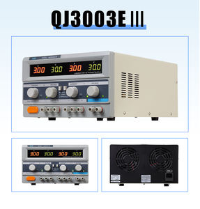 Fuente de alimentación de escritorio regulada por CC de 3 vías QJ3003Elll 0-30V 0-3A ajustable, pantalla de 195W, protección de limitación de corriente - Product Image 4