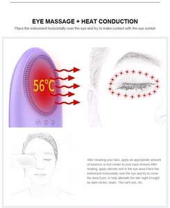 Appareil de massage facial électrique multifonctionnel 4 en 1 Brosse nettoyante en silicone pour le <span class=keywords><strong>visage</strong></span> - Product Image 5