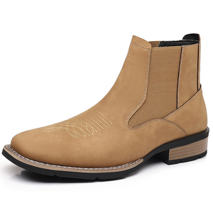 Botas Chelsea de Invierno Británicas de Moda para Hombre, de Gamuza y Cuero, Ligeras, Antideslizantes, para Fiestas y Uso en Exteriores - Product Image 1