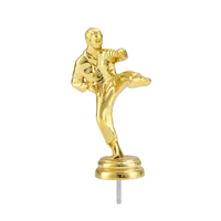 Figurine d'action de joueur de JZ Tae Kwon Do Award en plastique composants de trophée de judo karaté figurine de trophée de placage d'or pour des cadeaux d'enfants