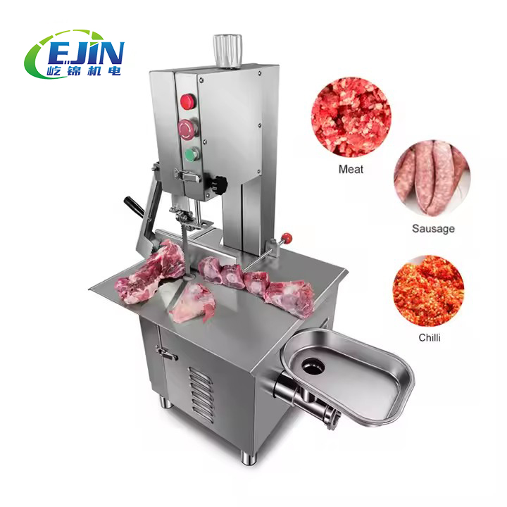 Electric Commercial Stainless Steel Butcher Cut Frozen Meat Processing Food Home Small Fast Cutting Bone and Meat Saw Machine