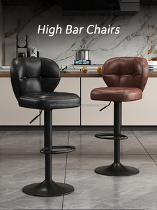 Tabourets <span class=keywords><strong>de</strong></span> <span class=keywords><strong>bar</strong></span> pivotants commerciaux en gros, repose-pieds, chaises <span class=keywords><strong>de</strong></span> <span class=keywords><strong>bar</strong></span> modernes en métal avec dossiers souples, mobilier <span class=keywords><strong>de</strong></span> <span class=keywords><strong>bar</strong></span> - Product Image 4