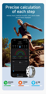 Bague connectée SY15 avec écran tactile, étanche IP68, épaisseur 2,5 mm, suivi de santé et de sport, analyse IA, tracker d'activité - Product Image 4