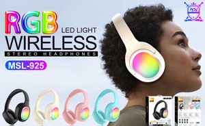 Vente en gros 2025 best-seller mode enfants personnalisé grand casque stéréo RGB lumière LED oreille ouverte indicateur de batterie pas cher <span class=keywords><strong>compagnie</strong></span> aérienne - Product Image 4