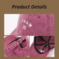 Gorra de Béisbol Personalizada con Bordado, 6 Paneles, Visera Curva, Algodón, Estilo Retro Desgastado, Protección Solar
