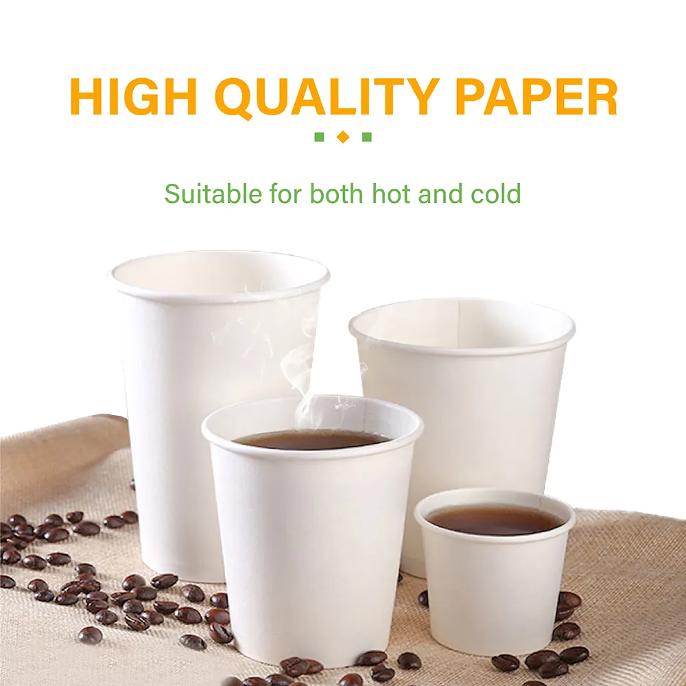 ZJPACK 최고 판매 맞춤형 로고 일회용 이중 벽 테이크 어웨이 뜨거운/차가운 종이 뚜껑이있는 커피 컵
