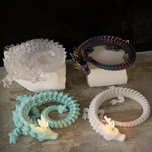 แม่พิมพ์ซิลิโคนเกล็ดมังกรตะวันตกมังกรจีนแบบสเตอริโอแม่พิมพ์เทียนคริสตัล3D ทำจากเรซินแบบหยดกาว - Product Image 2