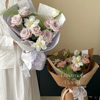 Papier d'emballage de fleurs de luxe personnalisé Bouquets de papier d'emballage de fleurs imperméable pour emballage de fleurs cadeau