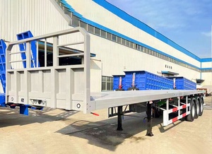 Venta caliente 3 ejes 12m nuevo contenedor de plataforma semi camión <span class=keywords><strong>remolque</strong></span> bajo cama plana semi <span class=keywords><strong>remolque</strong></span> para la venta - Product Image 6