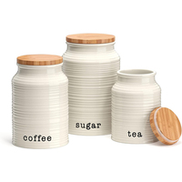 Ustensiles de cuisine boîte nordique forme ronde pot de stockage des aliments récipient en céramique sucre thé café boîtes en céramique avec couvercle