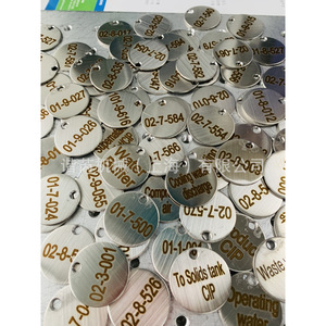 ป้ายชื่อสแตนเลส 304 316L ป้ายสลักเลเซอร์สำหรับป้ายเครื่องจักรและอุปกรณ์ ปรับแต่งได้ - Product Image 1
