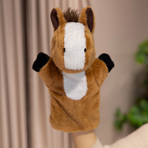 Divertente Marionetta a Mano a Forma di Cavallo, Morbida Marionetta in Peluche, Giocattolo Animale Cartoon per Bambini, per Raccontare Storie e Giocare di Ruolo, Regalo - Product Image 4
