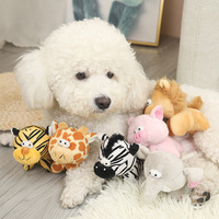 Mainan Hewan Peliharaan Seri Lucu Grosir, Boneka Hewan Berbunyi Lion Tiger Zebra Gajah Babi Jerapah Anjing, Mainan Kunyah Lembut Interaktif