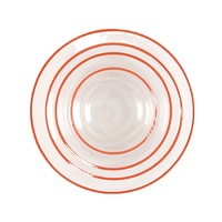 Assiette plate transfrontalière en verre à bord doré avec incrustation dorée, style occidental, pour steak, fruits, collations et présentation