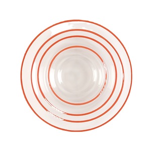 <span class=keywords><strong>Assiette</strong></span> plate transfrontalière en verre à bord doré avec incrustation dorée, style occidental, pour steak, fruits, collations et présentation - Product Image 5