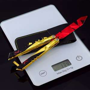 Populaire Superbe Valorant Jouet Arme en Métal Pas Cher Couteau Papillon Pliant Rotatif à 360 Degrés Accessoire 21cm Épées Jouets Katana - Product Image 5