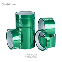 Ruban adhésif en silicone PET vert, durable, haute température, 0,05 mm, simple face, ultra fin, 220, pour composants électroniques de précision