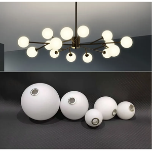 Pantalla de Lámpara Moderna Nórdica de Cristal Blanco <span class=keywords><strong>para</strong></span> Bombilla G9, Esmerilada, con Abertura de 2cm, Globo de Repuesto de Fácil Instalación - Product Image 6