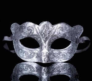 Men Party <strong>Mask</strong> Masquerade Antique Women Half Face <strong>Mask</strong> Halloween Christmas <strong>Fancy</strong> <strong>Dress</strong> Performance Props Old Gold Silver - Product Image 2