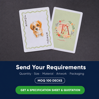 Cartes à Jouer Personnalisées 63x87mm Noyau Blanc Thème Personnalisé Attraction Touristique Animaux de Compagnie Mariages DIY OEM Vente en Gros