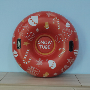 Tube à neige gonflable à motif flocon de neige avec poignées, résistant au froid, en PVC, pour la location en station de <span class=keywords><strong>ski</strong></span> et les divertissements hivernaux - Product Image 3