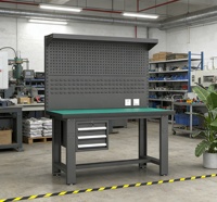 Banc de travail robuste CYDHeavy-Duty - Armoire à outils en acier avec tiroirs à roulettes, verrouillable, poste de travail durable pour usage industriel