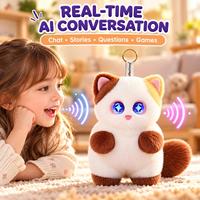 Compagnon intelligent en peluche portable avec IA, recharge USB, interaction vocale en temps réel pour les voyages, les hôtels et la commercialisation d'articles d'agréments