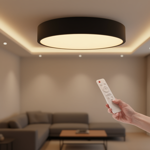 LEDUNI 24W LED plafoniera con telecomando dimmerabile 2700K-6500K temperatura colore 2400LM per soggiorno Design IP44 - Product Image 2