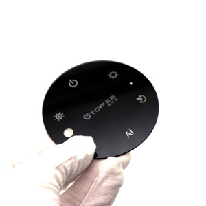 Lampe de bureau avec bouton de gradation, écran tactile en verre haute transparence, sérigraphie avec bord poli - Product Image 2