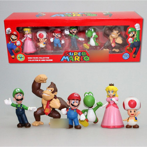 Nuevas Figuras de Juguete Promocionales Creativas, Super Mario Dragón Verde, Paquete de 6 Adornos en Caja, Muñecos - Product Image 3