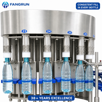 Machines de remplissage automatiques PLC pour rinçage, remplissage et bouchage de bouteilles en PET et en verre d'eau potable minérale pure