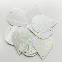 Paillettes irisées en forme de larme de grande taille - 60x45mm Paillettes fantaisie pour costumes de scène et décoration de festival DIY - Fournitures de paillettes en PVC en vrac
