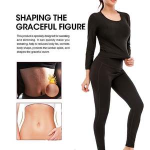 Sauna Shirt Trainings anzug Übung Gewichts verlust Fitness T-Shirt und Hosen Sauna Anzug - Product Image 4