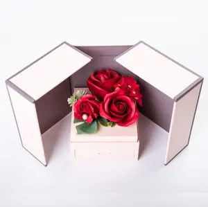 מלאכותי סבון פרח עגילי תכשיטי שרשרת אריזת מתנה חג האהבה מתנות