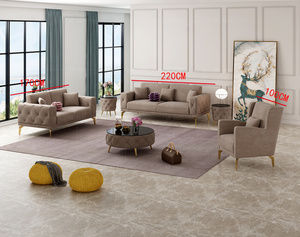 Set di Divani di Lusso Moderni in Tessuti Confortevoli di Alta Gamma, Arredamento per <span class=keywords><strong>Soggiorno</strong></span> 1+2+3 Posti in Stile Europeo - Product Image 5