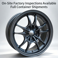 Rines FLowtone Wheels HR ET35 Nuevos de 15 Pulgadas 4x100 para Auto, Rines de Aluminio de Cinco Radios para Honda Civic, Fit, Toyota Corolla, Vios, Yaris