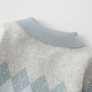 Combinaison pour bébé élégante et durable, confortable et de qualité supérieure, à motif argyle - Product Image 5