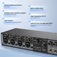 Prix d'usine MQ44 Interface audio professionnelle 24 bits 192 kHz Carte son USB pour enregistrement en studio musical sur PC