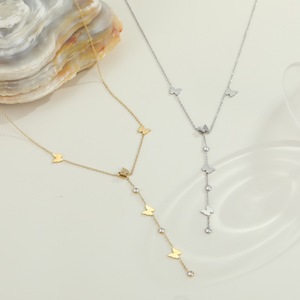 Sınır Ötesi Kelebek Püsküllü Bambu Elmas Köprücük Kemiği Modası Her Şeyle Uyumlu Hafif Lüks Üst Düzey Hisli Niş Basit Kolye - Product Image 2