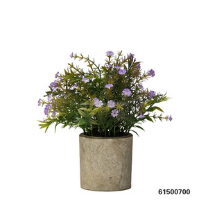 Petit Bonsaï Artificiel, Herbe Artificielle, Romarin, Ruscus, Gypsophile <span class=keywords><strong>en</strong></span> PE, Plantes <span class=keywords><strong>en</strong></span> <span class=keywords><strong>Pot</strong></span> <span class=keywords><strong>Rose</strong></span> Écologiques 22cm, Centre <span class=keywords><strong>de</strong></span> Table pour la Maison - Product Image 6