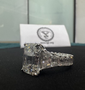 Anillo de Diamantes de Platino PT950 Moderno, Piedra Cultivada en Laboratorio, Joyería de Lujo Unisex para Uso Diario - Product Image 1