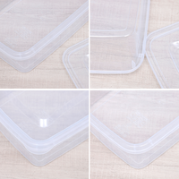 Petit récipient alimentaire en plastique avec couvercle hermétique, design empilable, gain de place pour un rangement compact dans la cuisine
