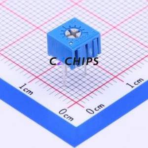 ตัวต้านทาน/โพเทนชิโอมิเตอร์แบบปรับ3362P-1-502LF ได้ (THT)-3P, ตัวต้านทาน7x6.6มม. 5Kohm 10% 500 100mw /℃ - Product Image 1