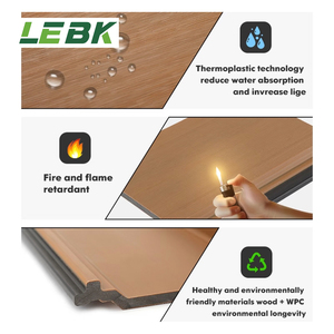 Panneaux muraux en WPC plastique pour extérieur, imperméables, résistants à l'humidité, à emboîtement, texture <span class=keywords><strong>bois</strong></span> 3D, pour utilisation en appartement - Product Image 5