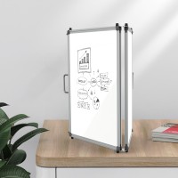 Tableau blanc magnétique flexible à 4 côtés, effaçable à sec, pliable, pour l'enseignement en classe ou à domicile